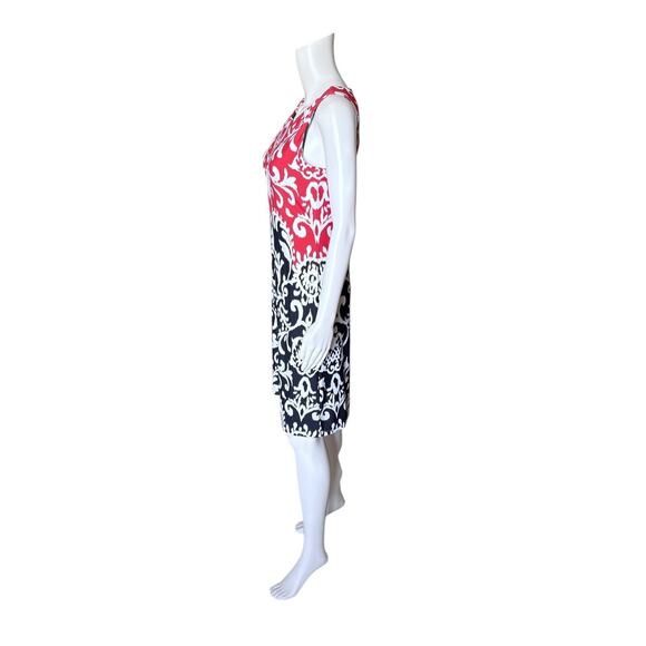 CHARTER CLUB Womens Size Small Sleeveless Damask Tribal Print Sheath Dress - Picture 2 of 6